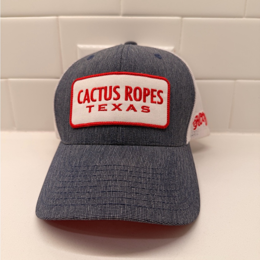 Cactus Ropes Texas Blue and White Cap
